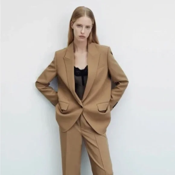 Oversized Blazer Blazer With Belt Zara Zara Jackets Coats Zara